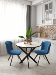 Обеденная зона : Стол Dikline RS90 со стульями DikLine 219 (2 шт.)