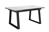 Стол DikLine DKZ160 Керамика Tianshan White (белый полуглянец)/подстолье черное/опоры черные (2 уп.)