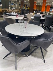 Стул AZALIA VELVET темно-серый 19/ноги черные Образец в ТЦ Гранд Юг