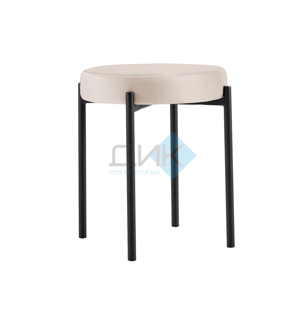 Табурет M DikLine, B03 BEIGE, ножки черные