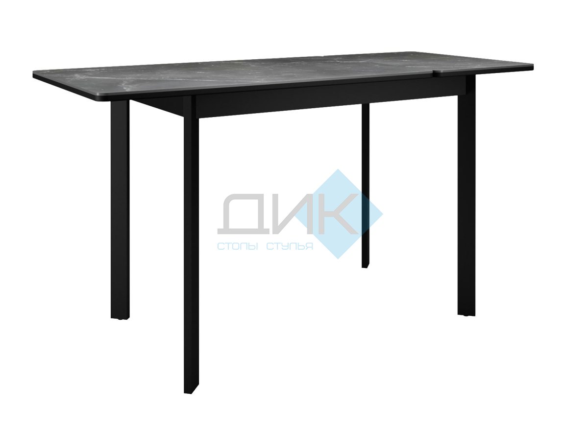 Стол DikLine LK90 Керамика Черный мрамор/подстолье черное/опоры черные