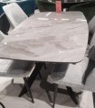Стол DikLine BK140 Керамика Italian Grey (глянец серый)/подстолье черное/опоры черные Образец в салоне ТЦ Косино город