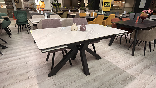 Стол DikLine SFE160 Керамика Tianshan White (белый полуглянец) Образец в салоне ТЦ Румер