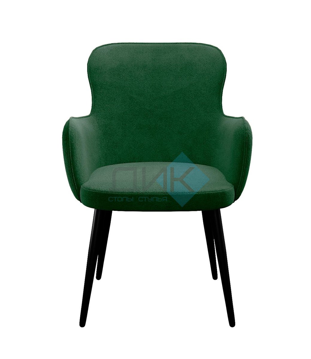 Стул DikLine 503 поворотный TW14 зеленый, ножки черные