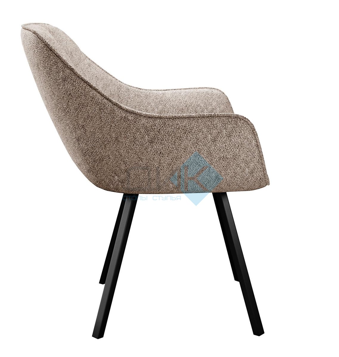 Стул DikLine 252 М поворотный, NS04 CREAM, ножки черные