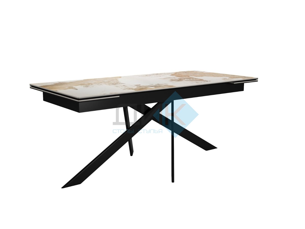 Стол DikLine EKX180, Керамика PANDORA глянец, опоры черные