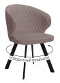 Стул DikLine 249 поворотный, B5 LATTE, ножки черные