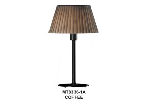 Лампа настольная МТ 8336-1А  (D30 выс50) black металич.чер ножка,абажур керамика матовый коричневый