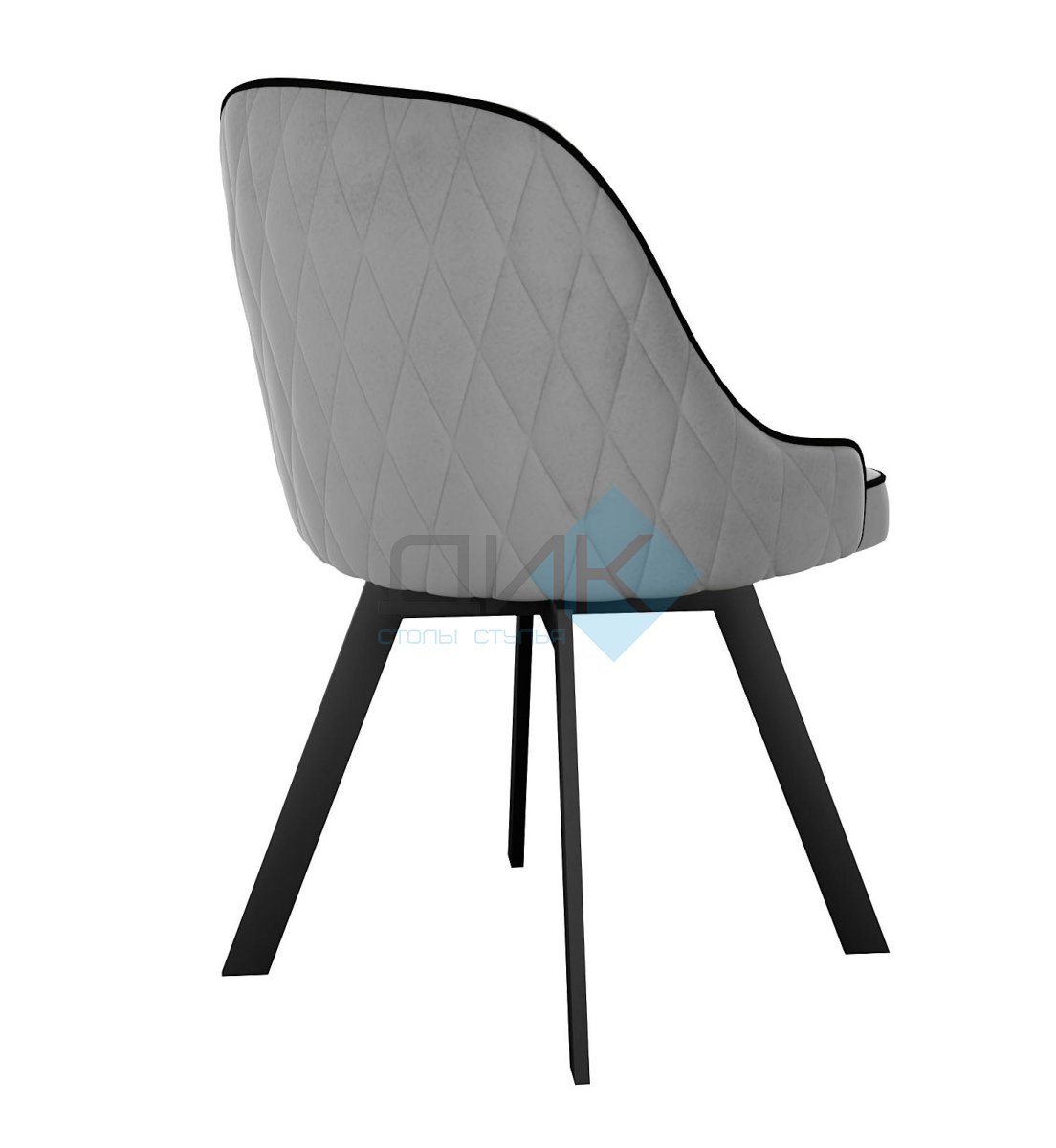 Стул DikLine 266M поворотный, E28 светло-серый, ножки черные