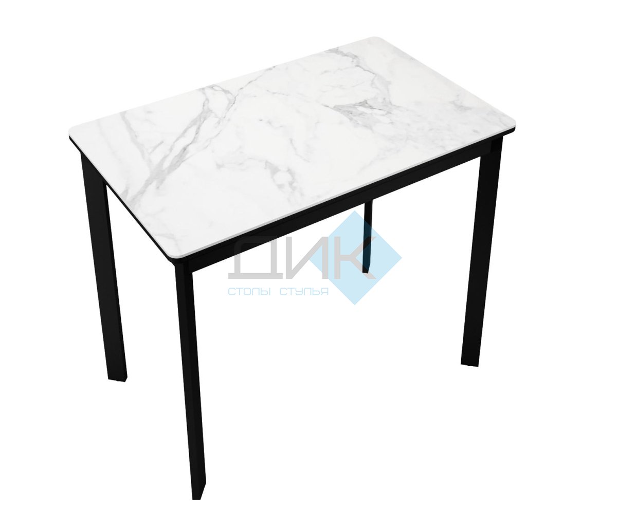 Стол DikLine LK90 Керамика Черный мрамор/подстолье черное/опоры черные