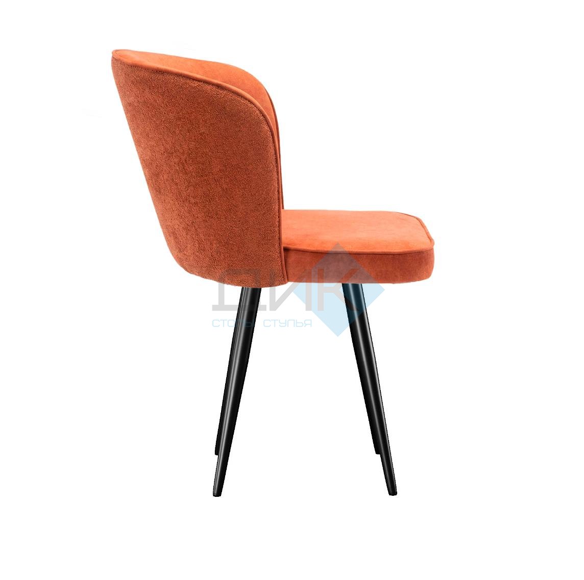 Стул DikLine 348 поворотный P09/L05 терракотовый, ножки черные
