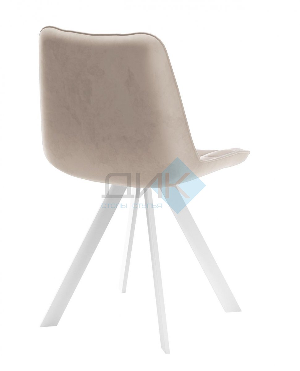 Стул DikLine 229 поворотный, B03 BEIGE, ножки белые