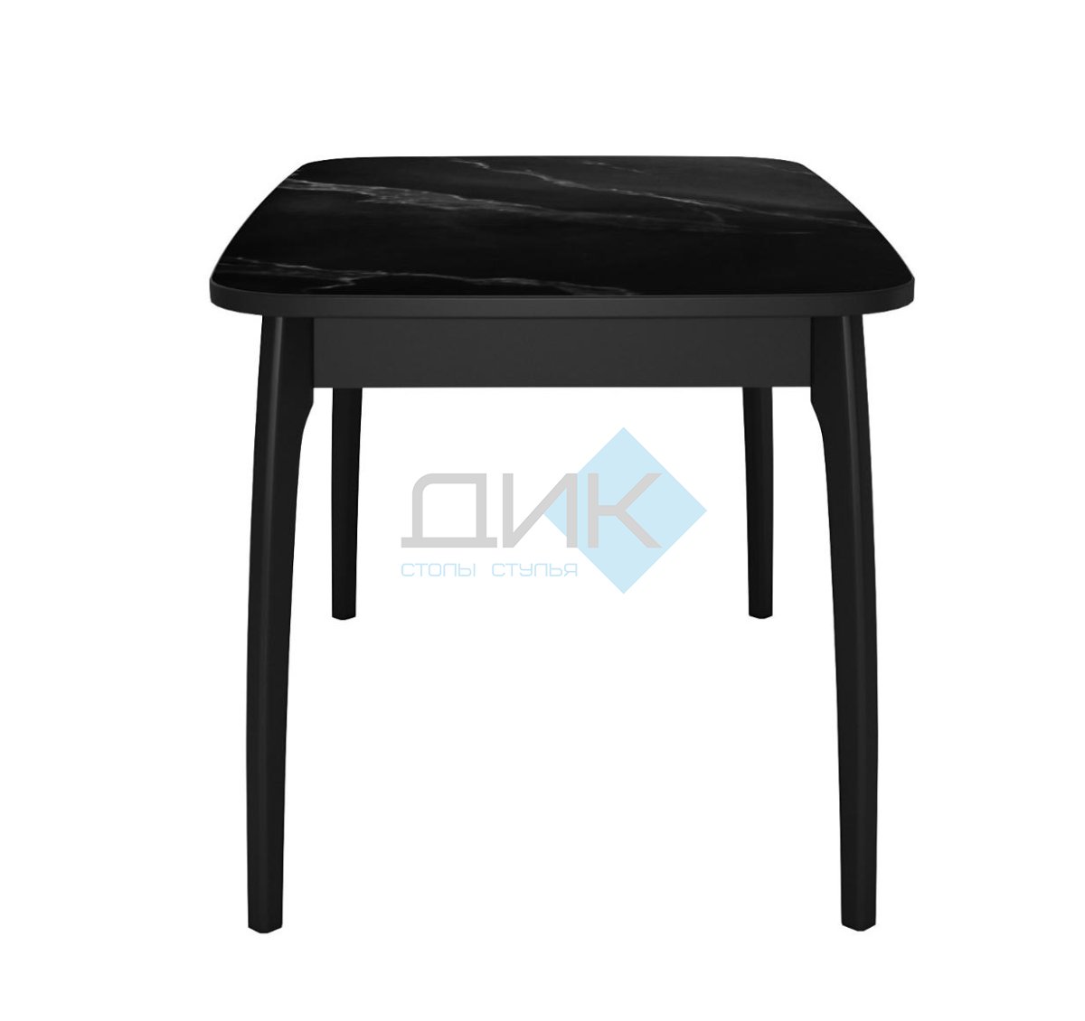 Стол DikLine MK40 Керамика Черный мрамор/подстолье черное/опоры черные
