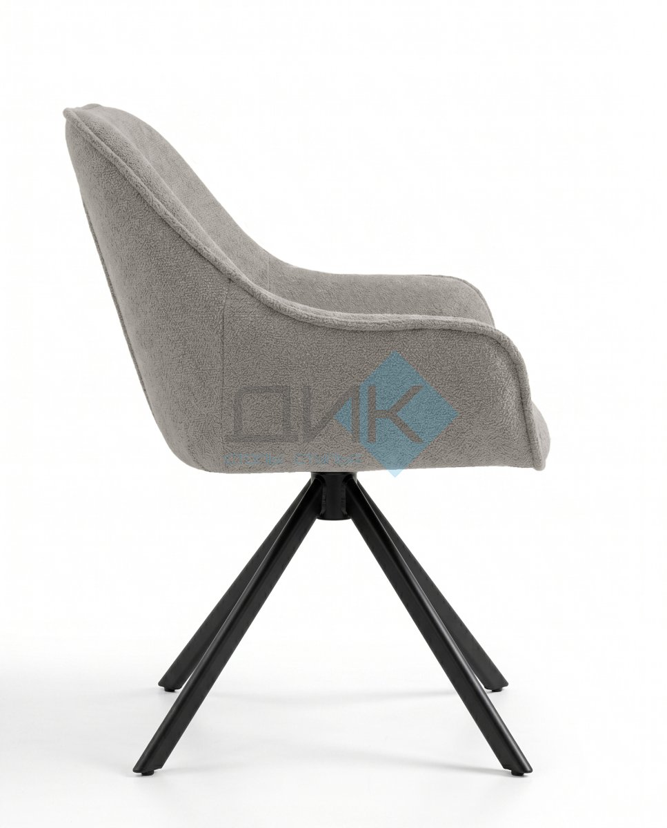 Стул DikLine 254 поворотный, BL02 бежевый, ножки черные