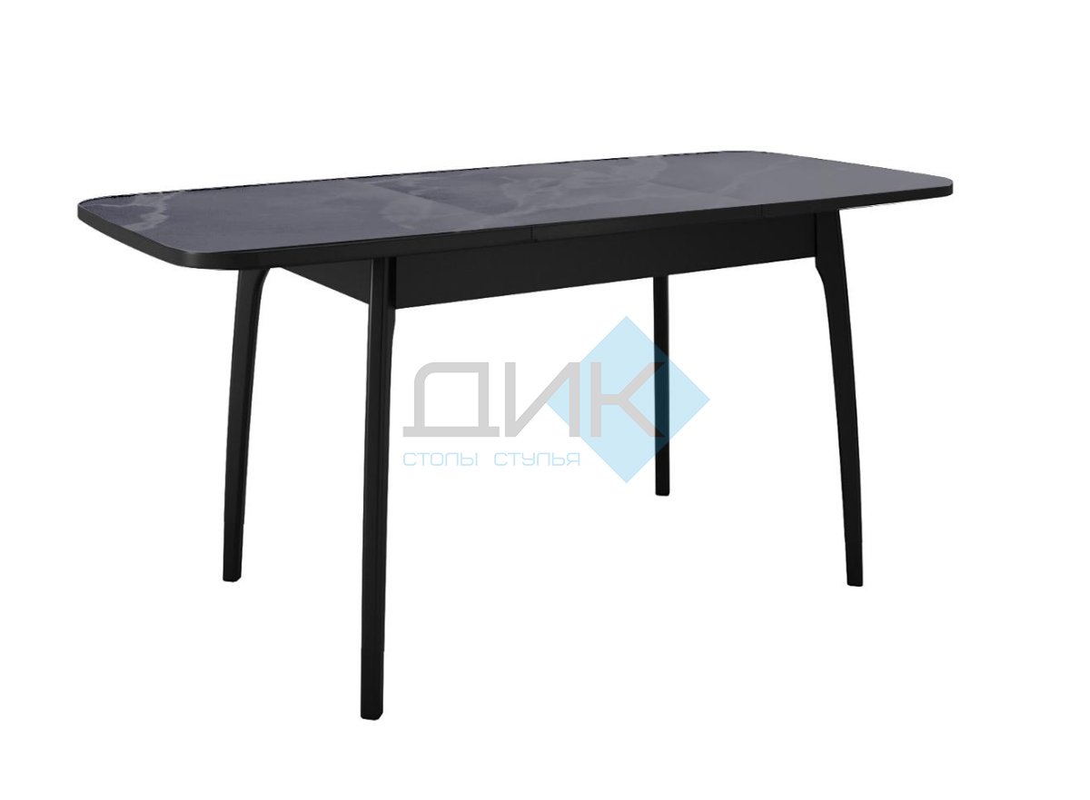 Стол DikLine MK40 Керамика Серый мрамор/подстолье черное/опоры черные