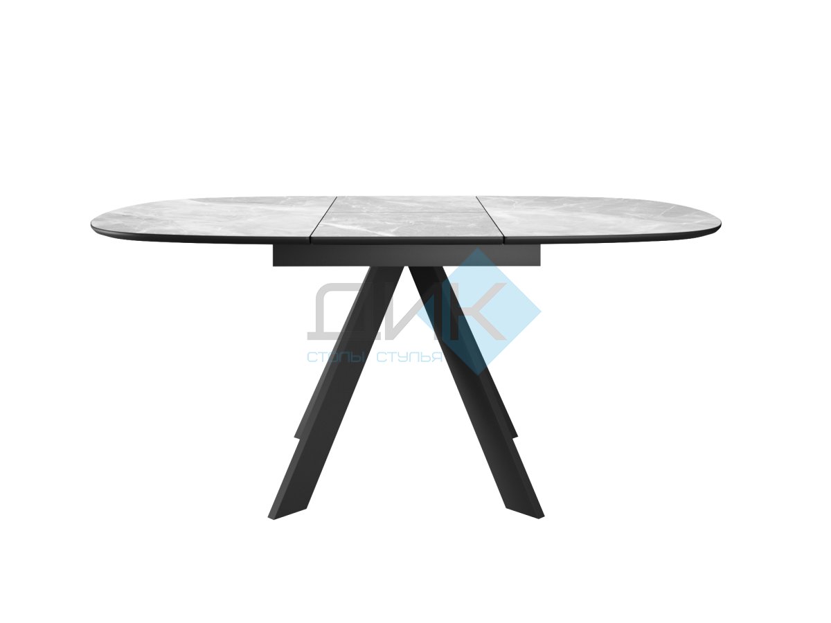 Стол DikLine BK100 Керамика Серый мрамор/подстолье черное/опоры черные