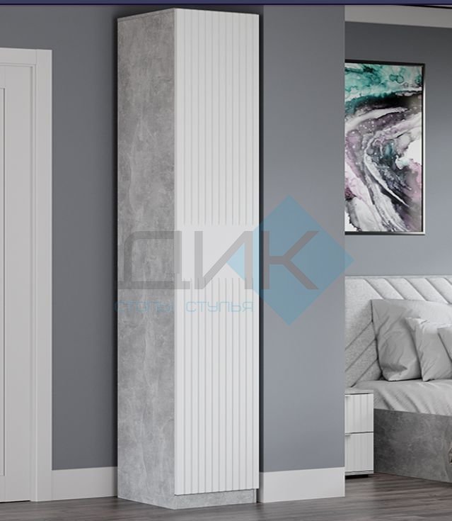 Хилтон шкаф для белья  (ателье светлый/белый матовый)