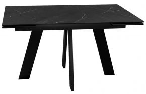 Стол DikLine SKM140 Керамика Черный мрамор/подстолье черное/опоры черные (2 уп.)