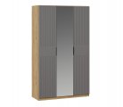 Хилтон шкаф комбинированный  (дуб крафт золотой/графит матовый)