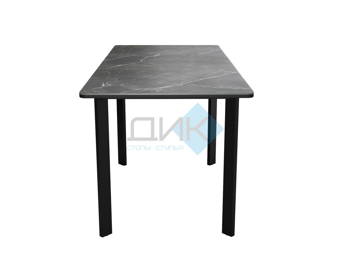 Стол DikLine LK90 Керамика Черный мрамор/подстолье черное/опоры черные