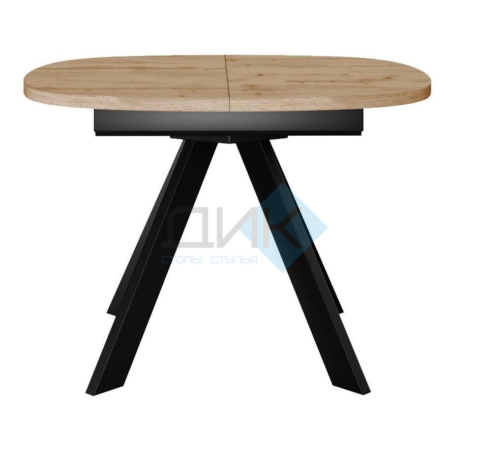 Стол DikLine B110 Дуб галифакс/опоры черные