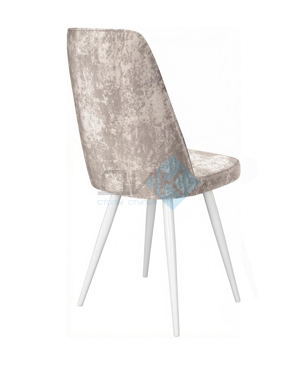 Стул DikLine 327 поворотный M02 бежевый, ножки белые