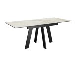 Стол DikLine SKM110 Керамика глянец Ostra Bianco (мрамор глянец белый)/подстолье черное