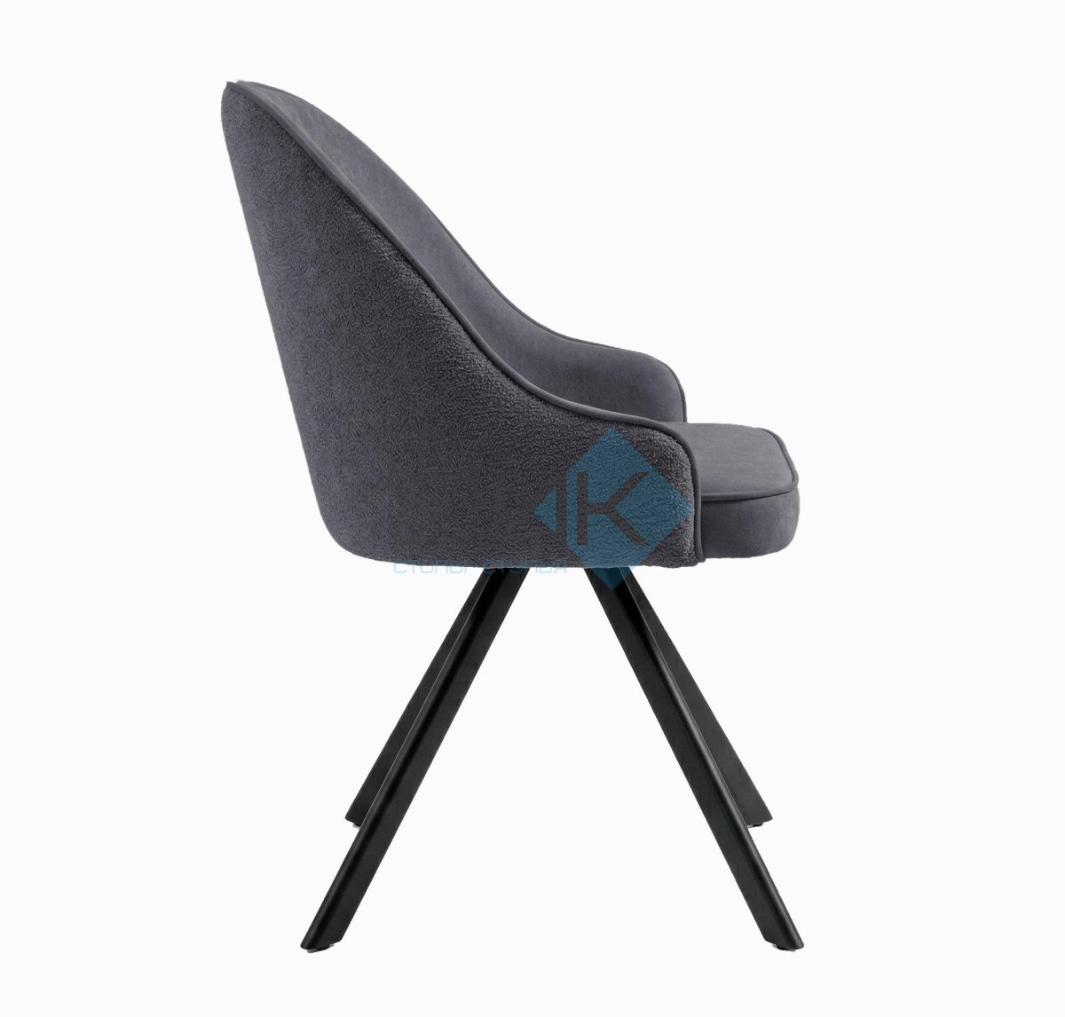 Стул DikLine 266M поворотный, P15/L15 серый, ножки черные