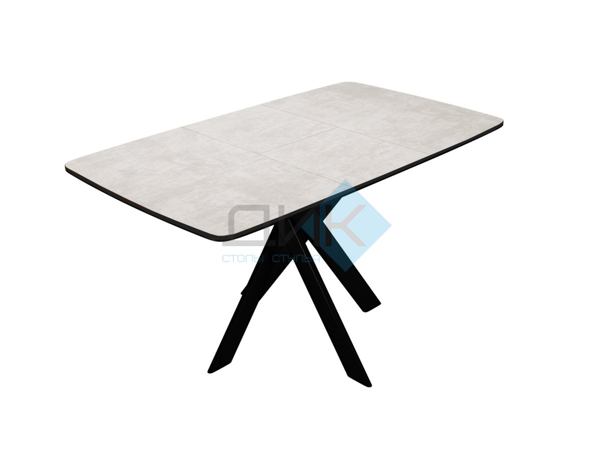 Стол DikLine DB110 Хромикс белый/опоры черные