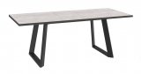 Стол DikLine ZL140 хромикс белый/ черный/опоры черные