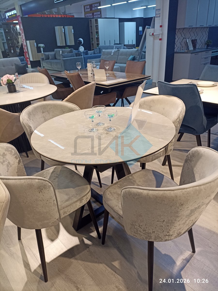 Стул DikLine 347 M13 светло-серый, ножки черные Образец в салоне ТЦ Кемп