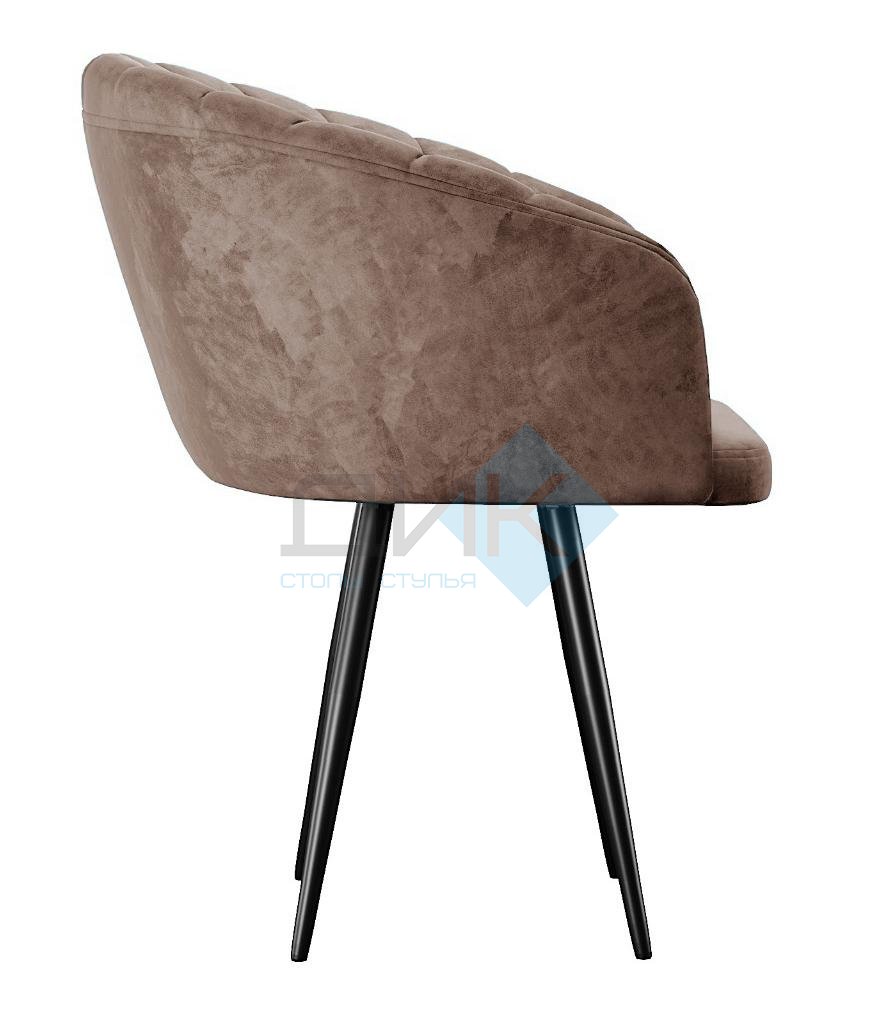 Стул DikLine 442 поворотный, M05 шоколад, ножки черные