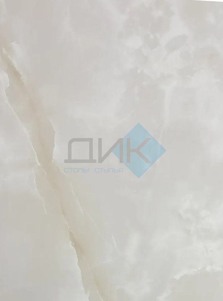 Стол DikLine DKT90 Керамика глянец белый Icelandic white jade (Ostra Bianco Light)/подстолье черное/опоры черные