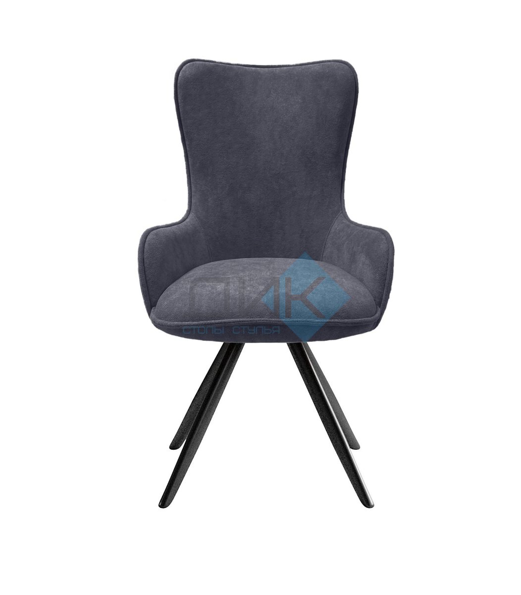 Стул DikLine 333 поворотный TW11 серый, ножки черные