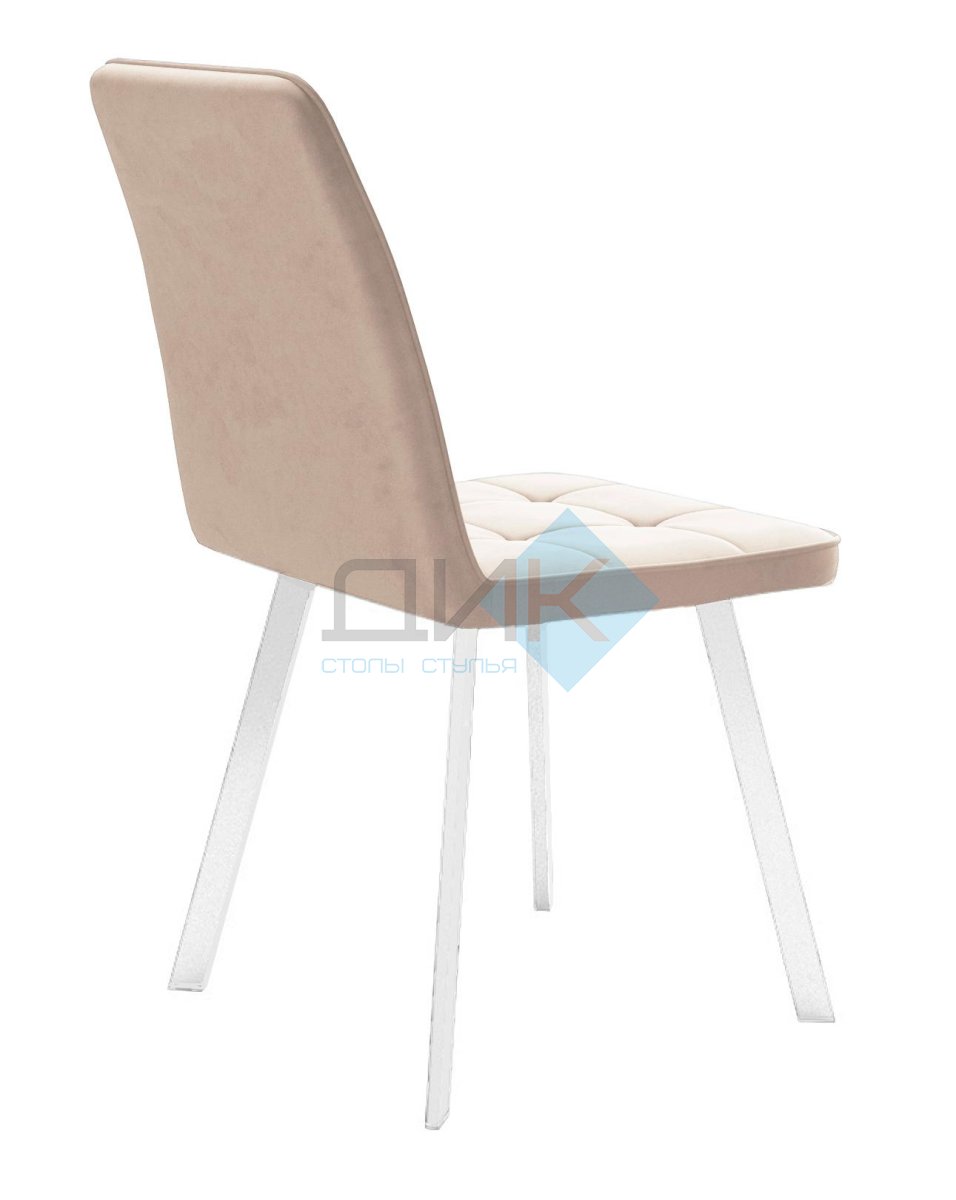 Стул DikLine 207 B03 BEIGE, ножки белые