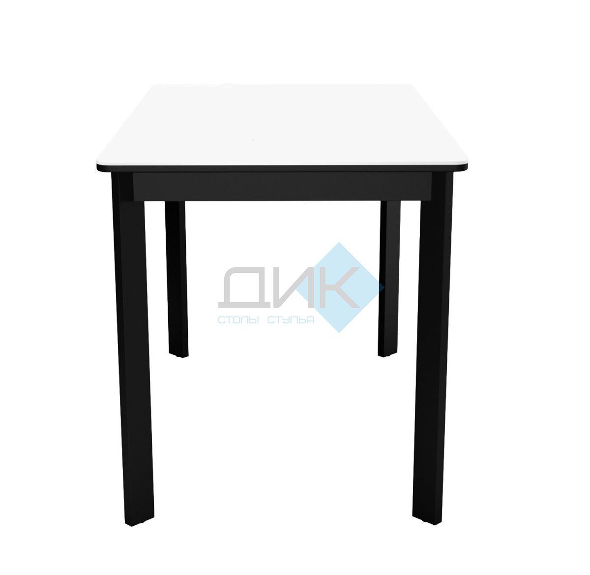 Стол DikLine LK110 Керамика Mono white (белый матовый) /подстолье черное/опоры черные