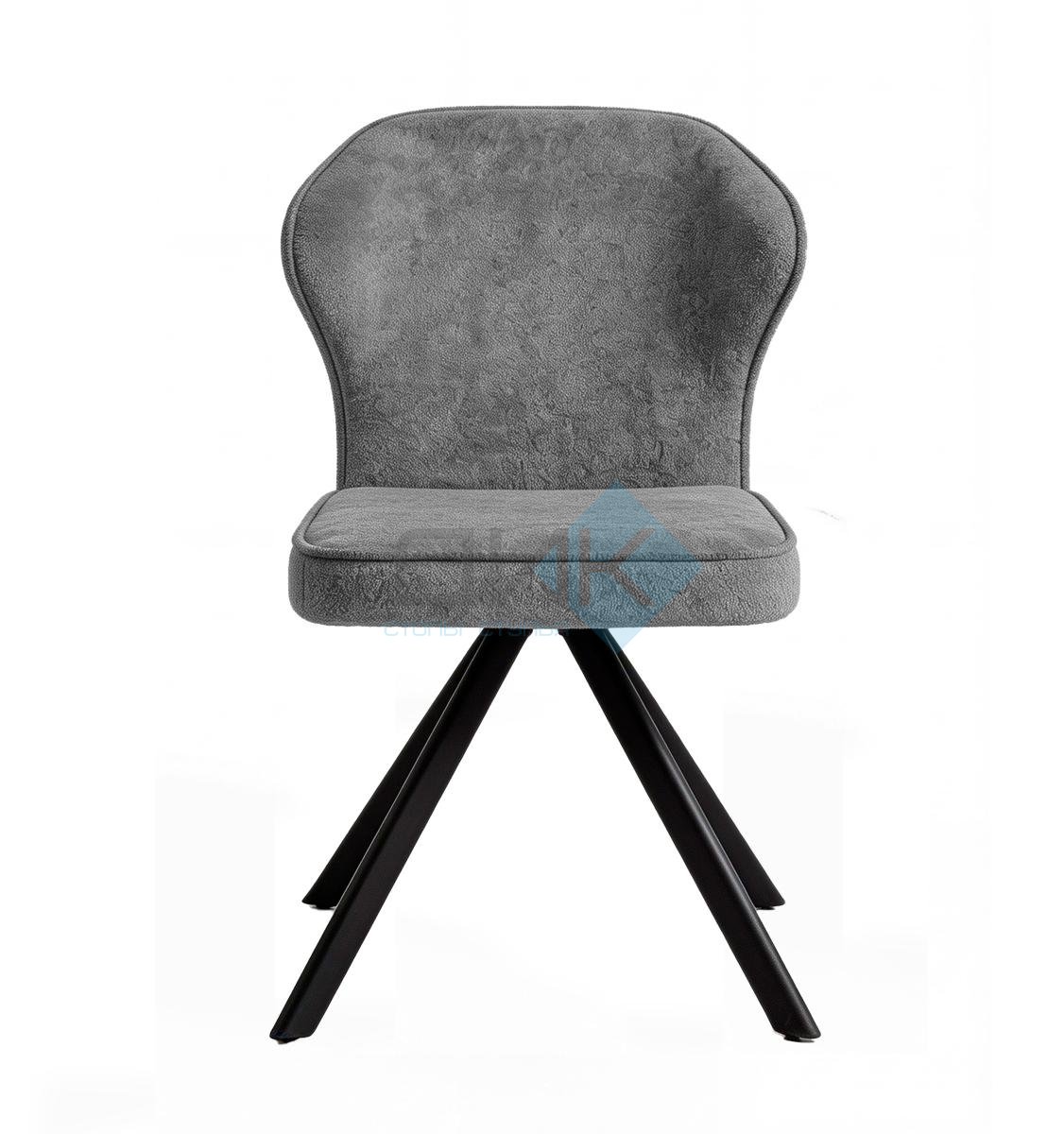 Стул DikLine 238 поворотный BL13 серый, ножки черные