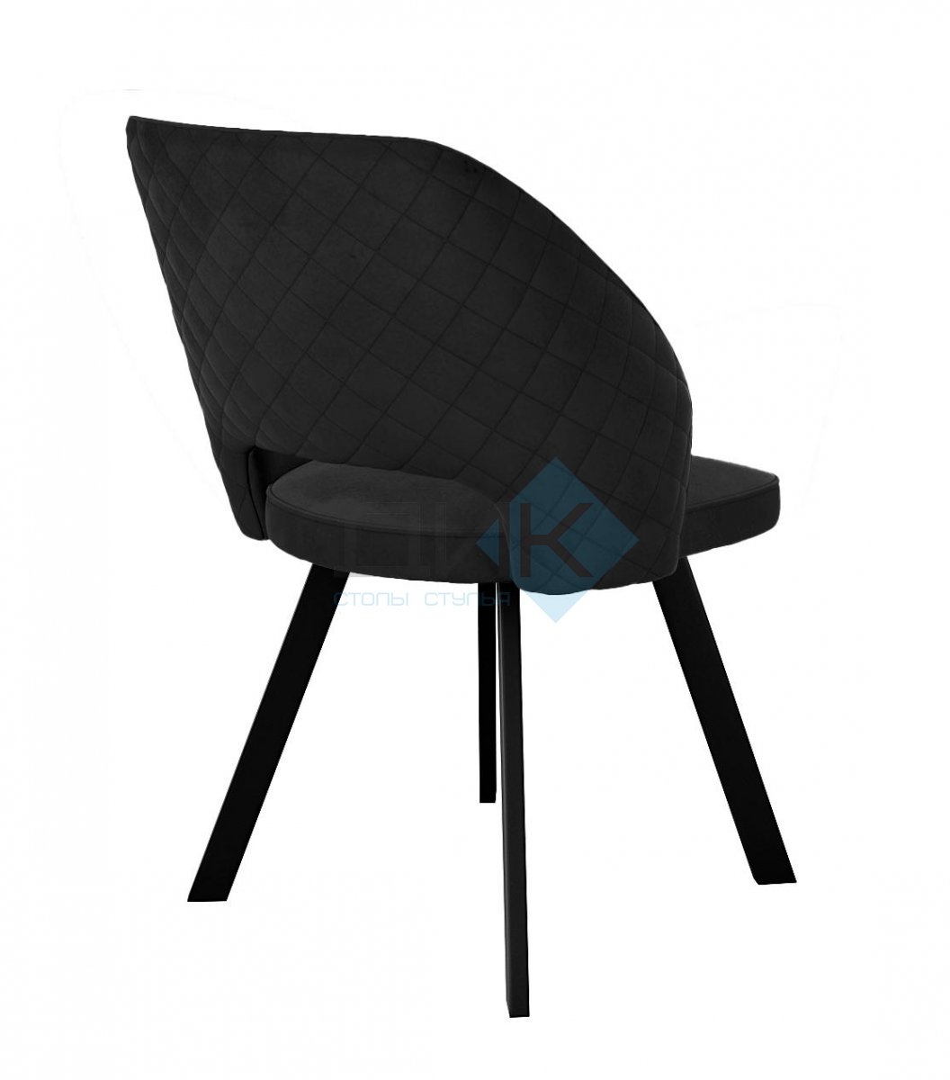 Стул DikLine 274 поворотный К21 черный, ножки черные