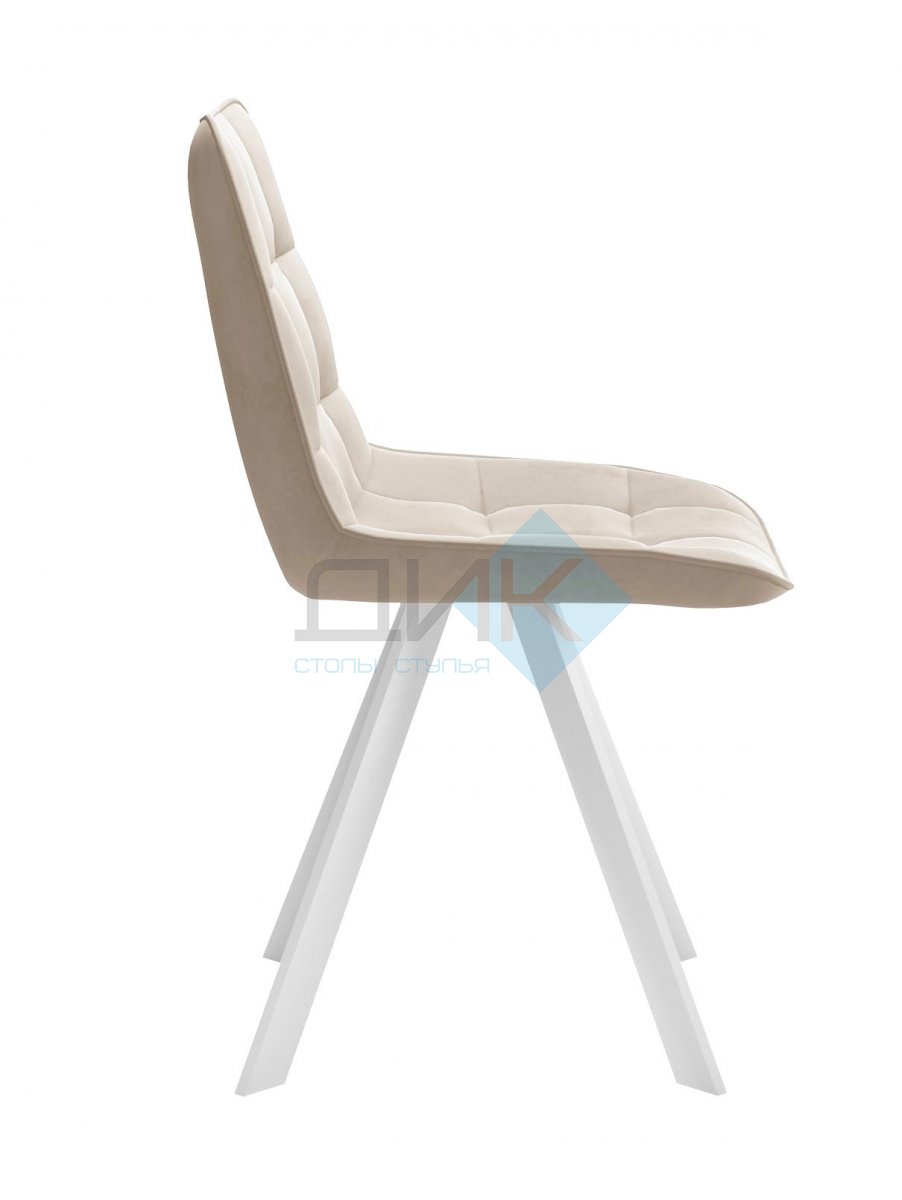 Стул DikLine 229 поворотный, B03 BEIGE, ножки белые