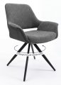 Стул DikLine 506 поворотный, BL13/кожзам BUFF16 серый, ножки черные