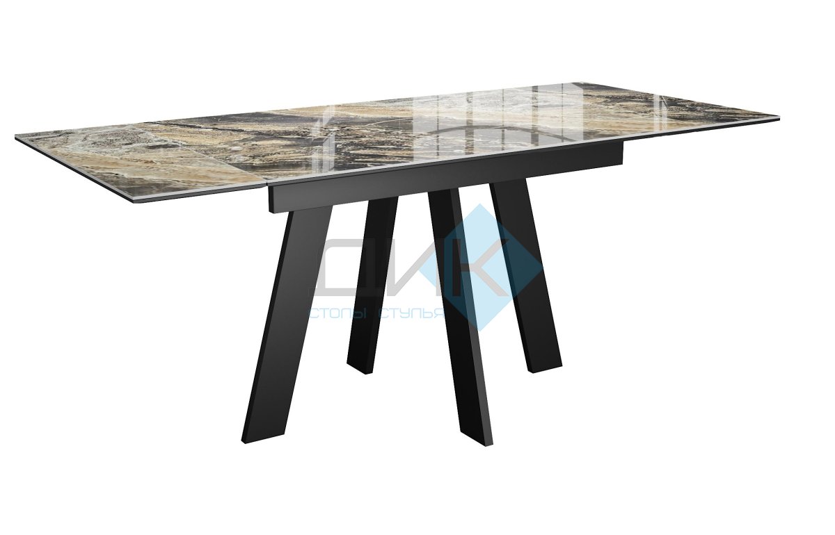 Стол DikLine SKM120 Керамика Amadeus/подстолье черное/опоры черные
