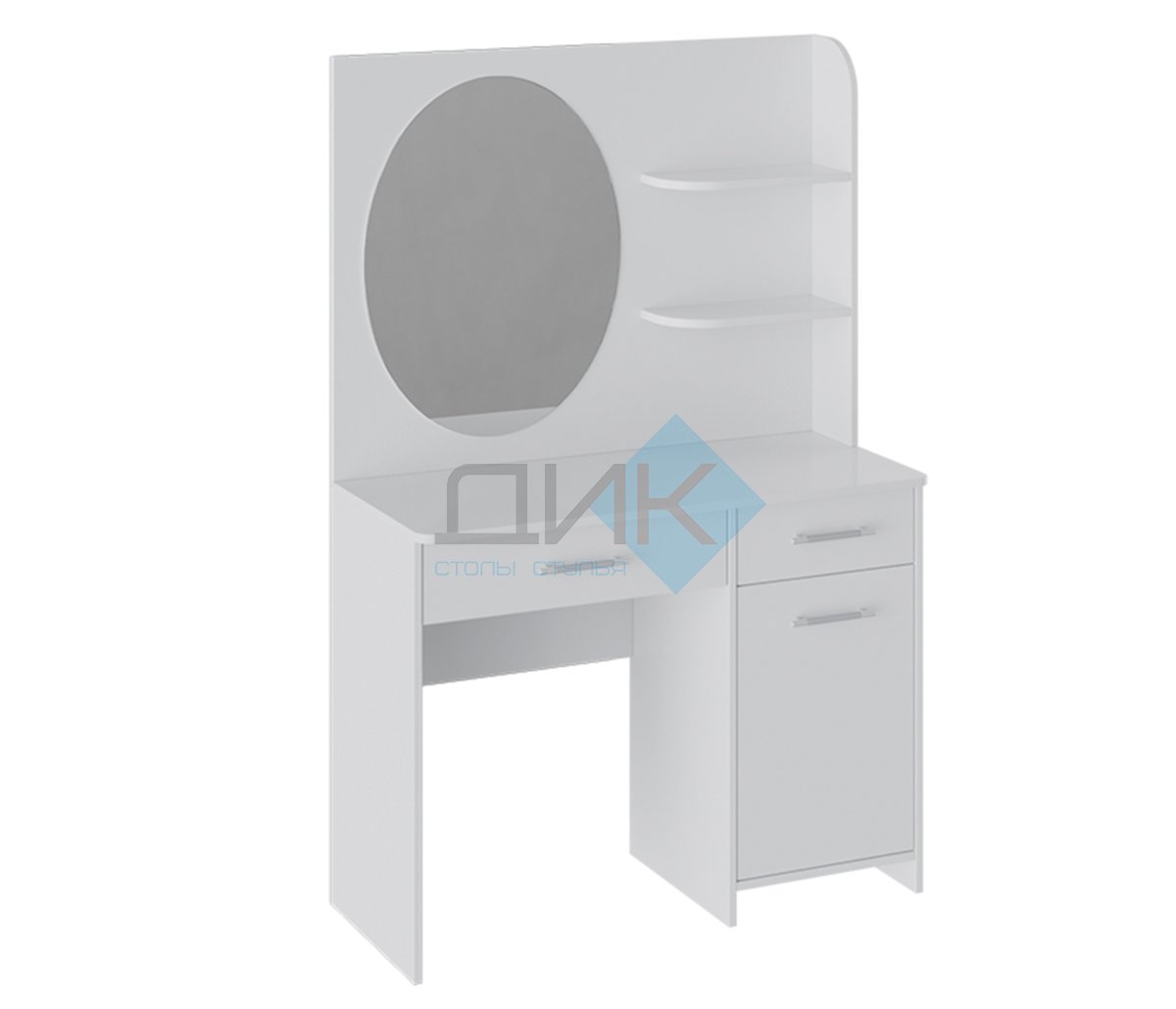 Эвита стол туалетный белый глянец 