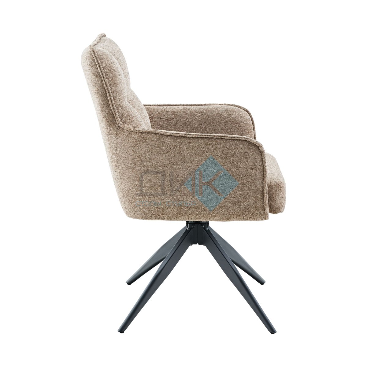 Стул DikLine 6826 т.к Темно-бежевая Raven 34, опоры черные