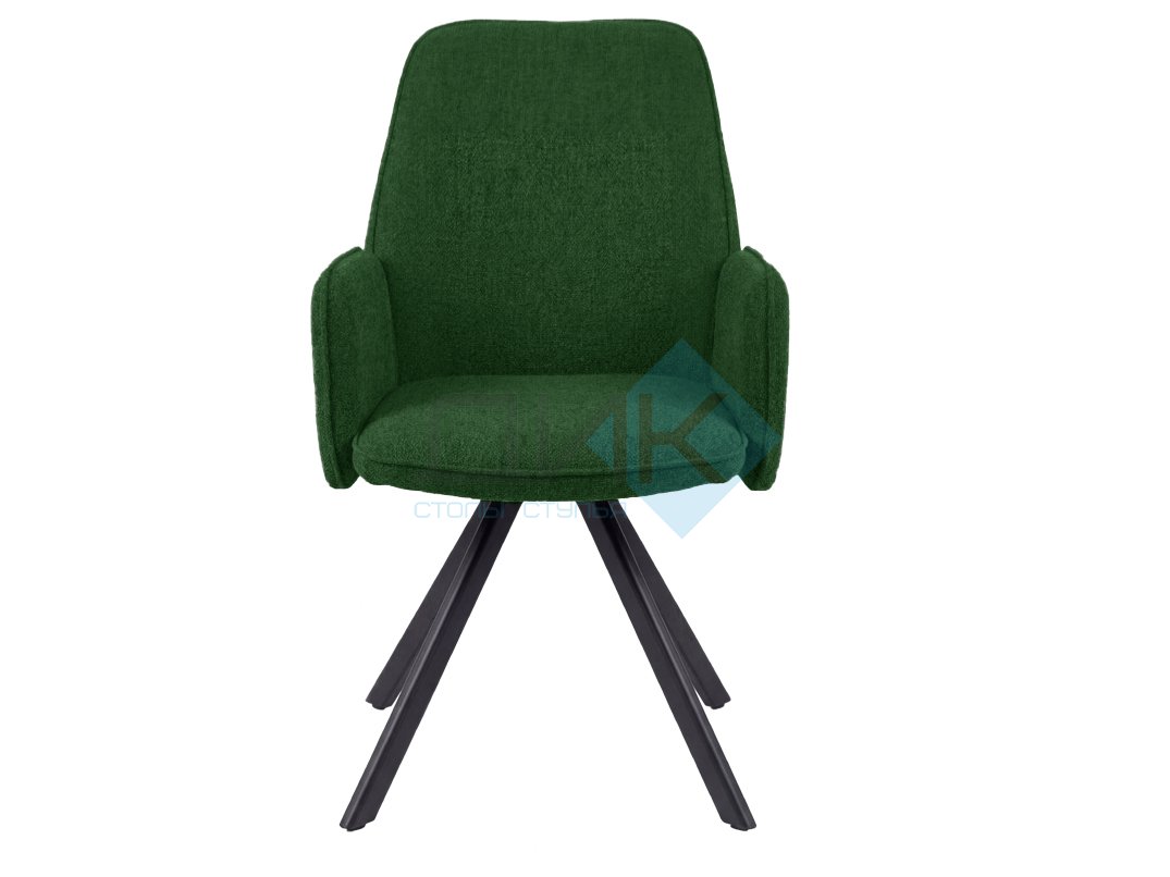 Стул DikLine 293 поворотный BL10 зеленый, ножки черные