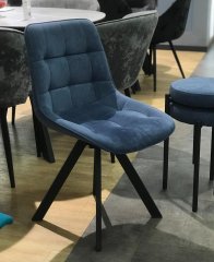 Стул DikLine 229 поворотный, B8 BLUE, ножки черные Образец в салоне ТЦ Европолис