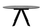 Стол DikLine SKC100 d1000 Керамика Серый мрамор/подстолье черное/опоры черные