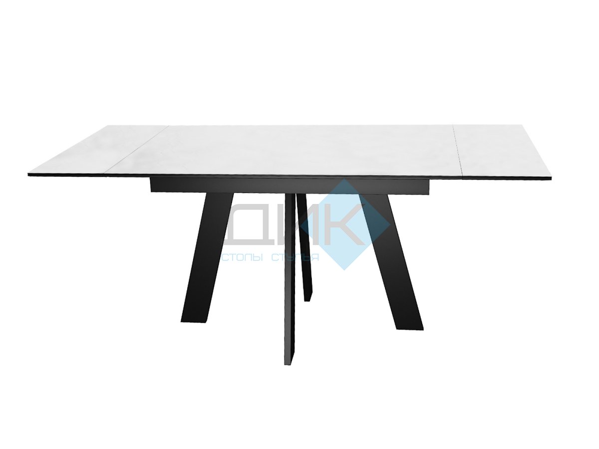 Стол DikLine SKM110 Керамика Mono white (белый матовый)/подстолье черное