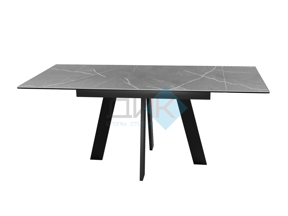 Стол DikLine SKM110 Керамика Серый мрамор/опоры черные
