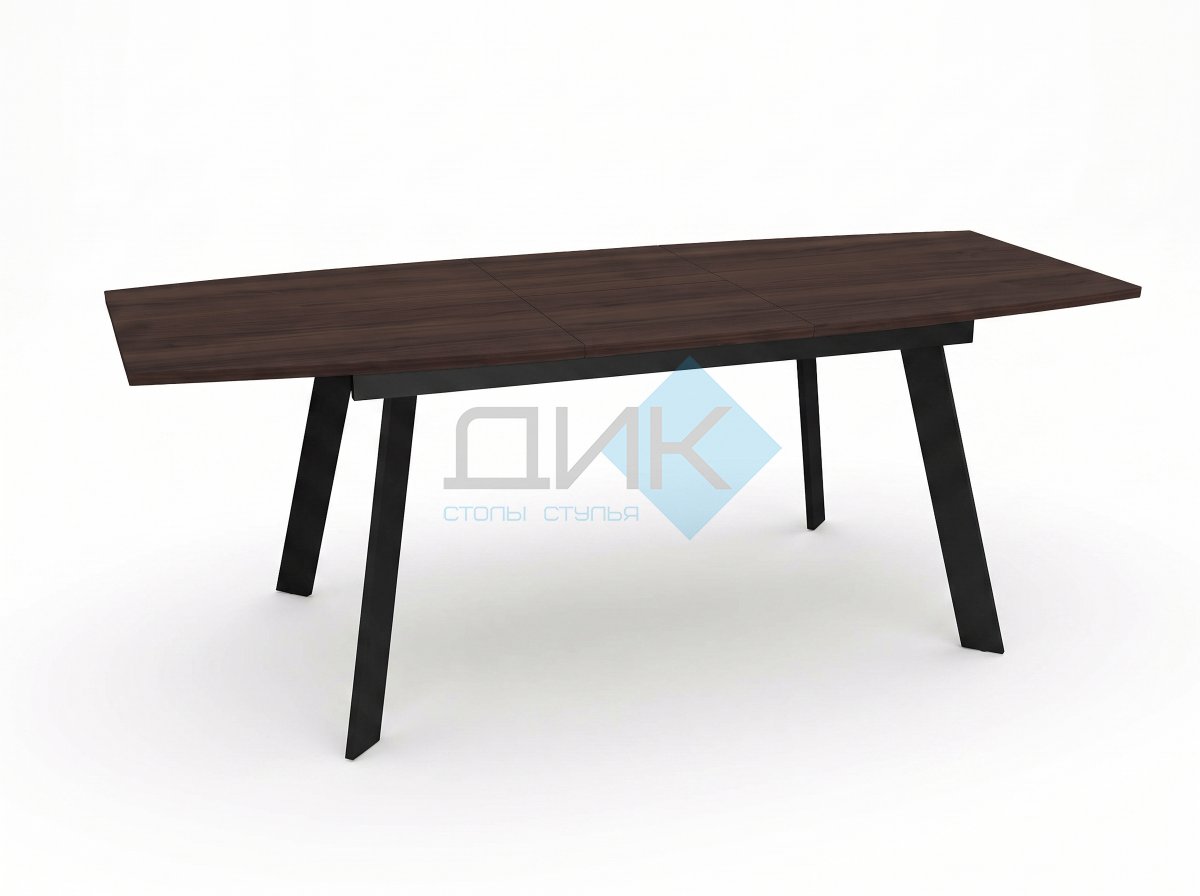 Стол DikLine XL160 Дуб Итальянский орех Вармия / опоры черные