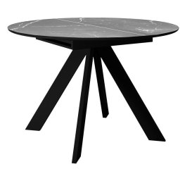 Стол DikLine SKC110 d1100 Керамика Серый мрамор/подстолье черное/опоры черные